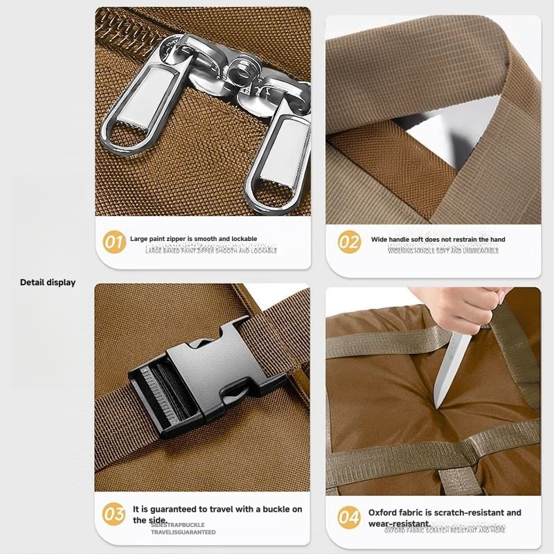 large capacity oxford travel bag, luggage storage bag for clothes & quilts, airline check in duffle bag, ideal for moving & travel