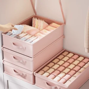 Home 3 in 1 storage organizer for underwear, socks and bras, drawer type closet storage box for home wardrobe, multifunctional storage solution